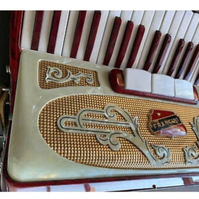 Francini Accordion 17" 120 Bass *Made In Italy- 1960s Red/Pearl* image 6