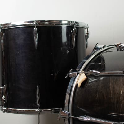 1980s Premier "Black Shadow" Resonator Drum Kit image 3