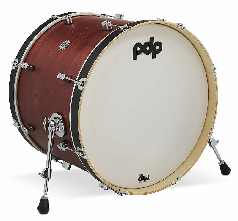 PDP Concept Classic Maple Bass Drum, 14x18, Ox Blood / Ebony Hoops PDCC1418KKOE image 1