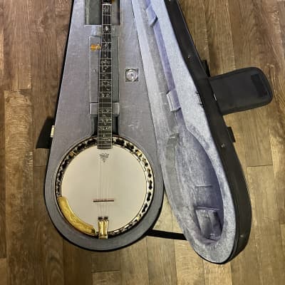 Prucha Presentation Gold and Silver Plated Gun Metal Engraved Five String Resonator Banjo Maple 2014 image 14