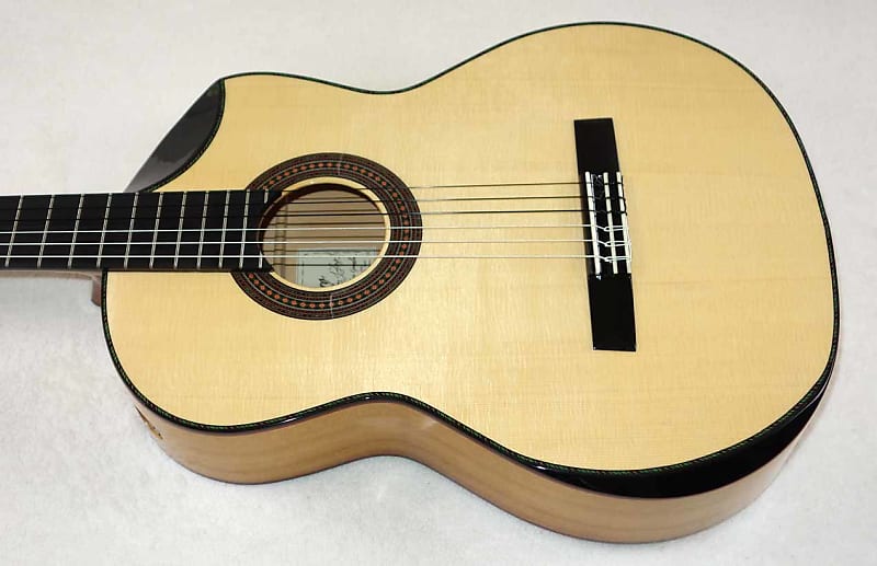NEW Milagro Master Blanca 6-String Flamenco Guitar, Spruce/Cypress, w/Biteaway, Arm Bevel, Hard Case image 1