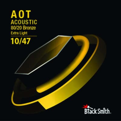 BLACKSMITH Acoustic 6 String Set, Nano-Carbon Coated 80/20 Bronze - Extra Light 10-47 for sale