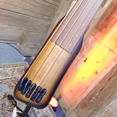 Ibanez UB805-MOB Electric Upright 5-string Bass - Mahogany Oil Burst with Gig Bag and Stand image 3