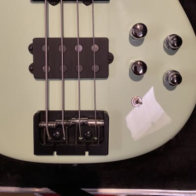 Carvin B4 Electric Bass 4 String  with Active Electronics!  AS~New and in Minty.  2005 - Sea Foam Green, Maple, Abalone, Custom Made cap'n Mike Model.  OHSC and all paperwork.  Killer Bass! image 2