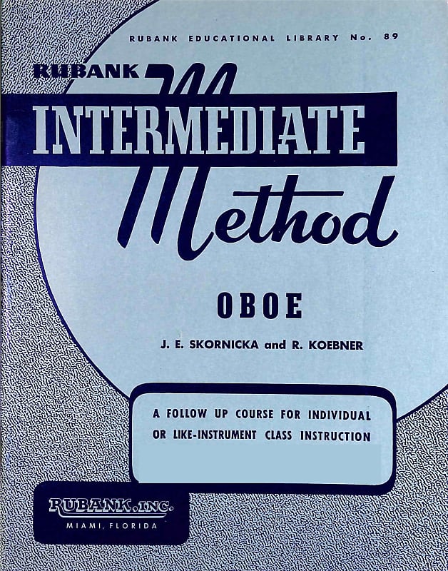 Rubank Intermediate Method Oboe Book Reverb