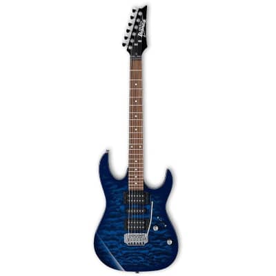 Ibanez GRX70QA Electric Guitar (Transparent Blue Burst) for sale