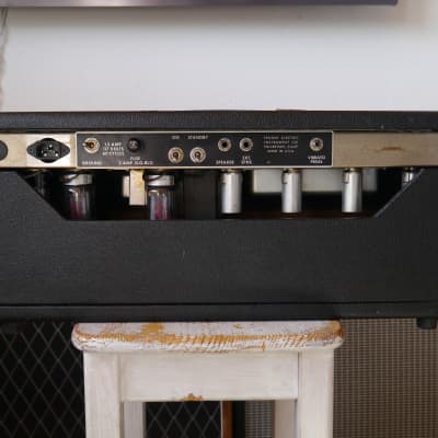 1964 Fender Pro Amp // fully serviced tube amp head // blackface era image 8