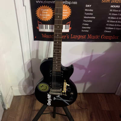 Hondo II Les Paul Black PARTS OR REPAIR Reverb
