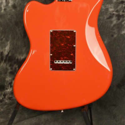 Tagima TW-61 Fiesta Red Offset Jazz Master Electric Guitar Woodstock Dual P-90 Pickups Vibratone image 2