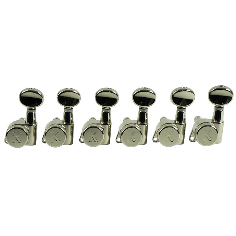 Kluson 6 In Line Left Hand Locking Contemporary Diecast Series Tuning Machines Nickel image 1