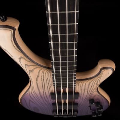 Mayones Viking 4 String Bass Guitar Dirty Ash Purple Horizon image 11