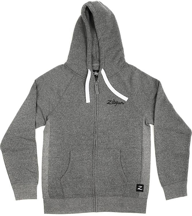 Zildjian Gray Full-Zip Logo Hoodie - Extra Large | Reverb