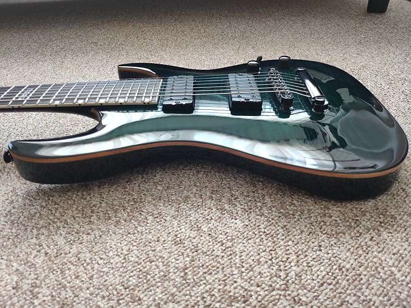 ESP LTD H-307 Transparent Green w/ Bare Knuckle Juggernaut
