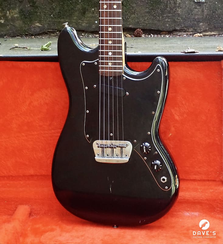 Fender Musicmaster 1978 Black Short Scale Vintage Electric Guitar Free Shipping 48 CONUS image 1