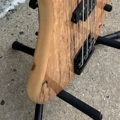 GAMMA Custom Bass Guitar P24-01, Alpha Model, Spalted Maple for sale