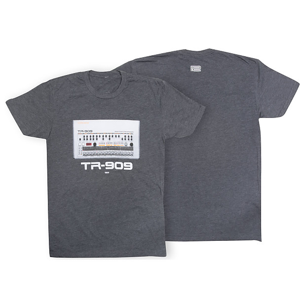 Roland TR-909 Crew T-Shirt Size X-Large in CHARCOAL image 1