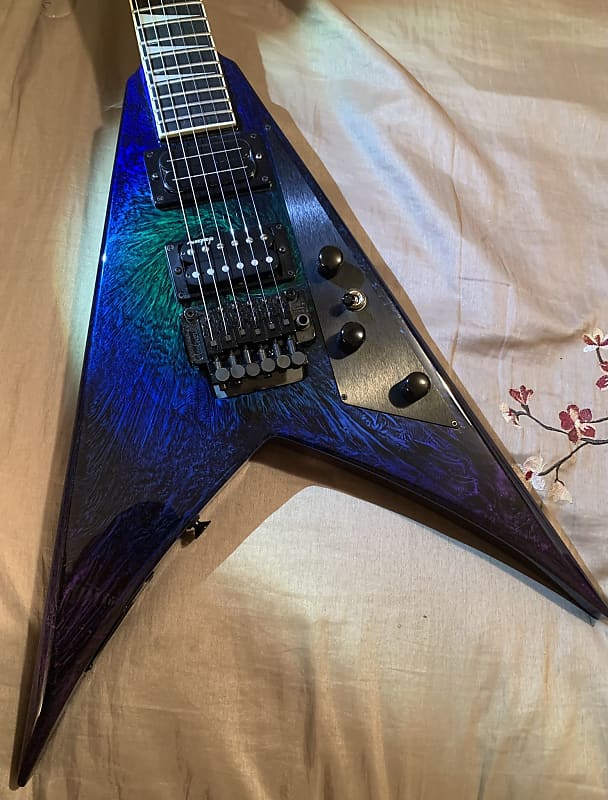 Jackson King V 1994 - Purple Metal Flake / White | Reverb