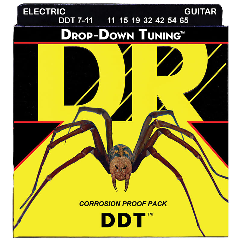 DR Strings DDT7-11 Drop-Down Tuning Electric 7-String Heavy 11-65 image 1