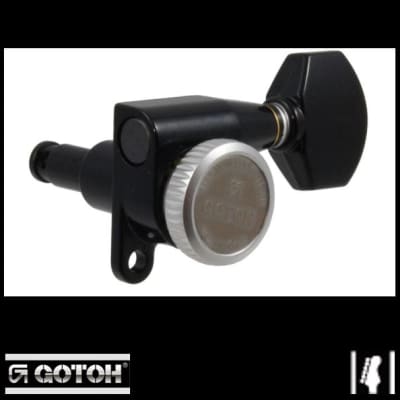GOTOH Schaller SG360-MGT 6 in-line Staggered Locking Tuners - BLACK TK-7768-003 image 1