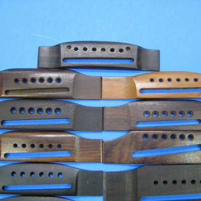 Large Lot of (14) Wide Saddle Acoustic Guitar Bridges image 4