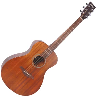 Vintage V300 Folk Guitar, Mahogany image 2