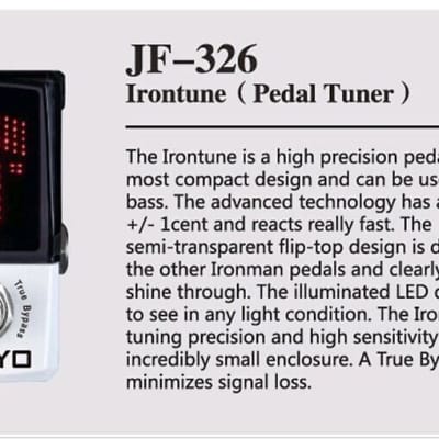 Joyo jf-326 Irontune Tuner Mini Guitar Effect Pedal Ships Free image 8