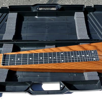 Custom Made USA 6 String Solid Oak Lap Steel with Hardshell Case - Solid Oak Wood Finish - PV Music Guitar Shop Inspected / Setup + Tested - Plays / Sounds Great - Excellent (Near Mint) Condition image 2