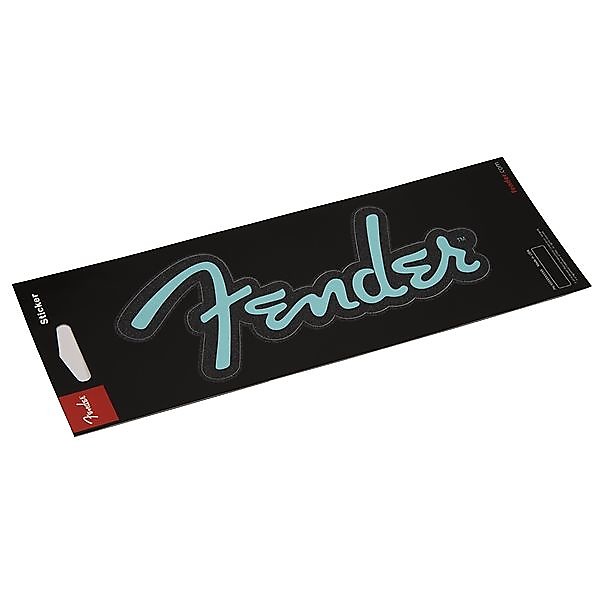 Fender Logo Sticker, Turquoise Glitter 2016 image 1