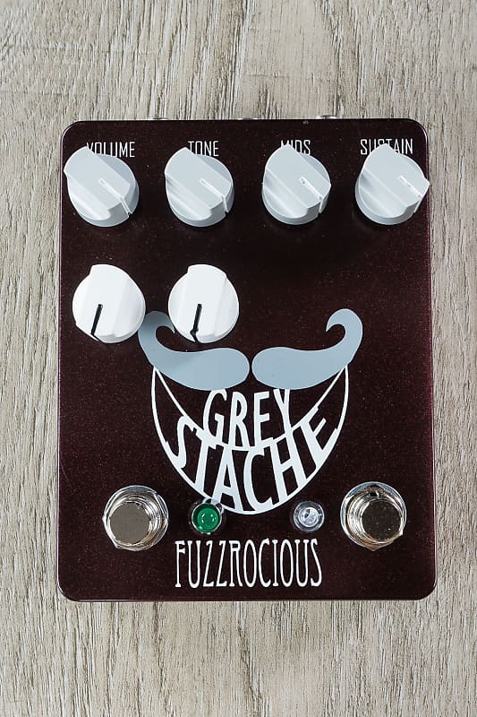 Fuzzrocious Grey Stache Fuzz Guitar Effects Pedal Octave Jawn Mod Black Cherry image 1