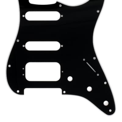 Fender Pickguard, Strat H/S/S, 11-Hole Mount/3-Screw Mount HB), Black, 3-Ply image 1