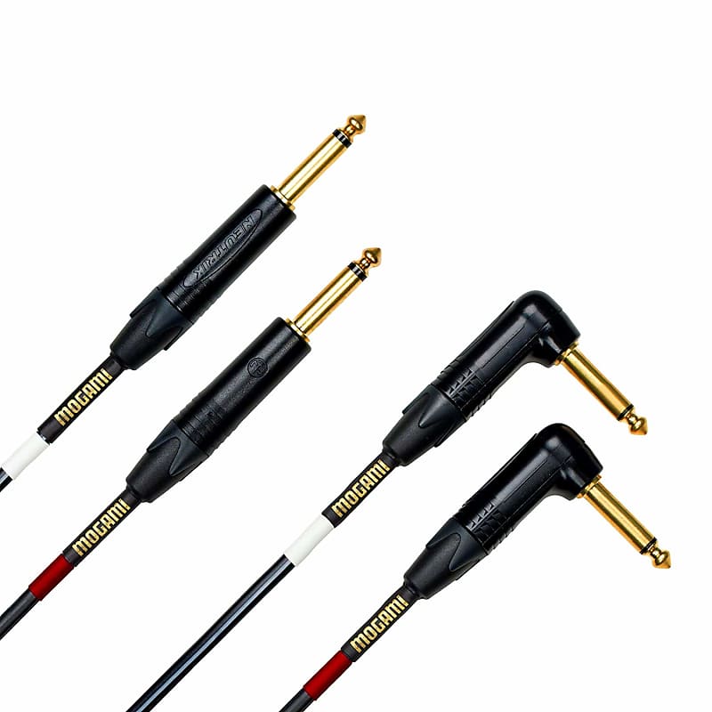Mogami GOLD KEY S-15R Unbalanced Stereo Keyboard Instrument Cable, 1/4" TS Male Plugs, Gold Contacts image 1