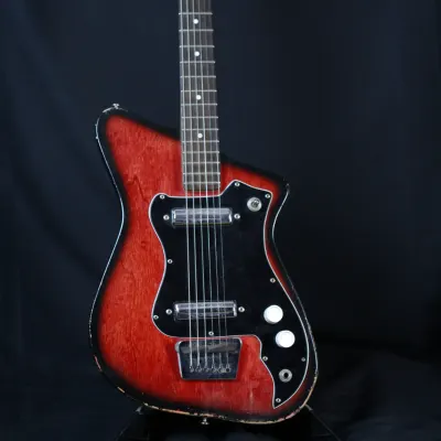 VINTAGE ALAMO FIESTA ELECTRIC GUITAR RED BURST FINISH image 1