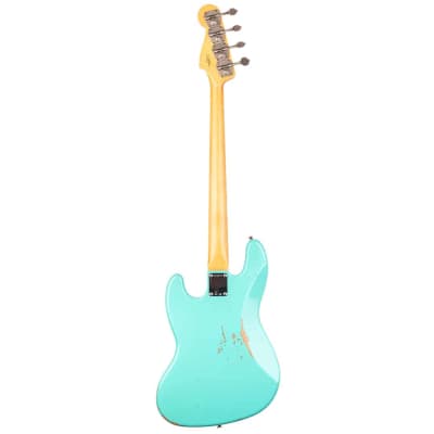 Fender Custom Shop relic – ’64 Jazz bass – Sea Foam Green – 9.5lbs – serial R133274 image 8