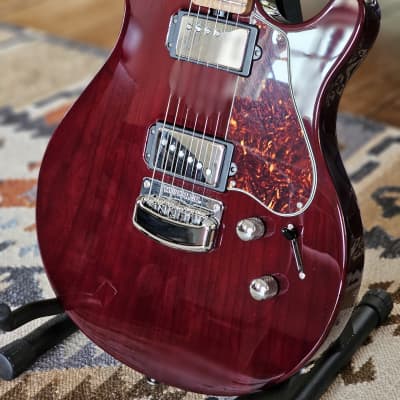Ernie Ball Music Man James Valentine Signature Electric Guitar with Roasted Maple Neck 2016 - 2019 - Trans Maroon for sale