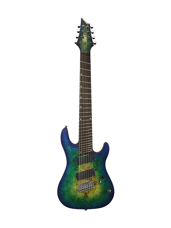 Cort KX508MS KX Series 8 String Electric Guitar. Mariana Blue Burst image 1