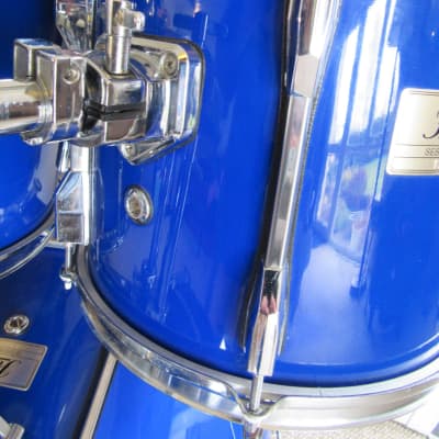 Pearl Session Elite Drum Kit Blue Lacquer 22/12/13/16 image 8