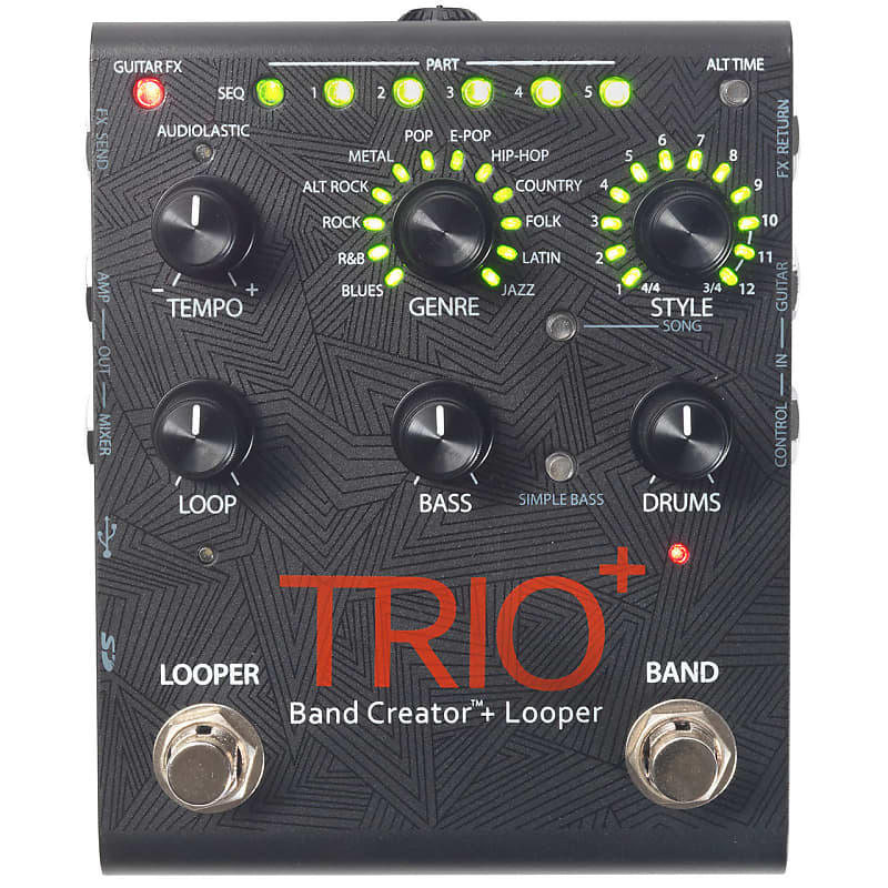 DigiTech Trio+ Plus Band Creator and Looper Guitar Effects Pedal