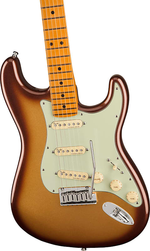 Fender American Ultra Stratocaster Electric Guitar. Maple FB, Mocha Burst image 1
