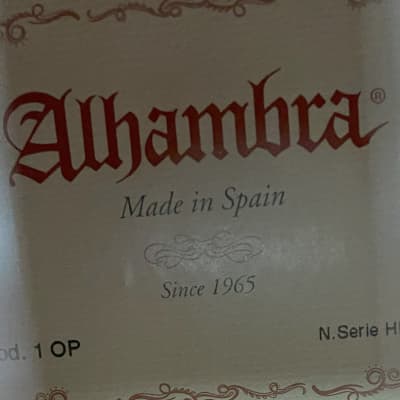 Alhambra 1OP-US Cedar Top Classical Nylon String 2010s - Present - Open Pore Natural W/Gigbag image 2