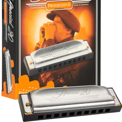 Hohner 560PBX-F# Progressive Special 20 Key of  F Sharp / G Flat Boxed Package Harmonica image 2