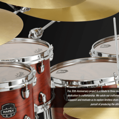 Mapex 30th Anniversary Modern Classic Limited Edition 22x18 10.75 12x8 14x14 16x16 Drums +Snare/Bags image 17