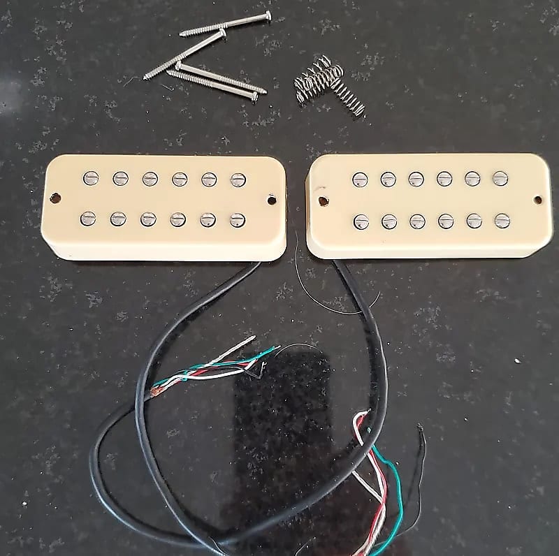 Artec Artec P90 sized Humbuckers (pair) Creme/Ivory Reverb