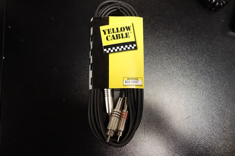 Yellow Cable - Cordon 2 rca jack stéréo 3 m - ECO K02ST-3 - 8,00 € - AL-ECO  K02ST-3 - Yellow Cable - SonoLens