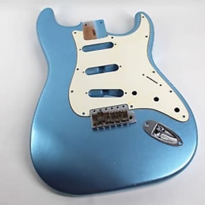 MJT Stratocaster body VTS 2023 - Ice Blue Metallic (nitrocellulose) light relic image 13
