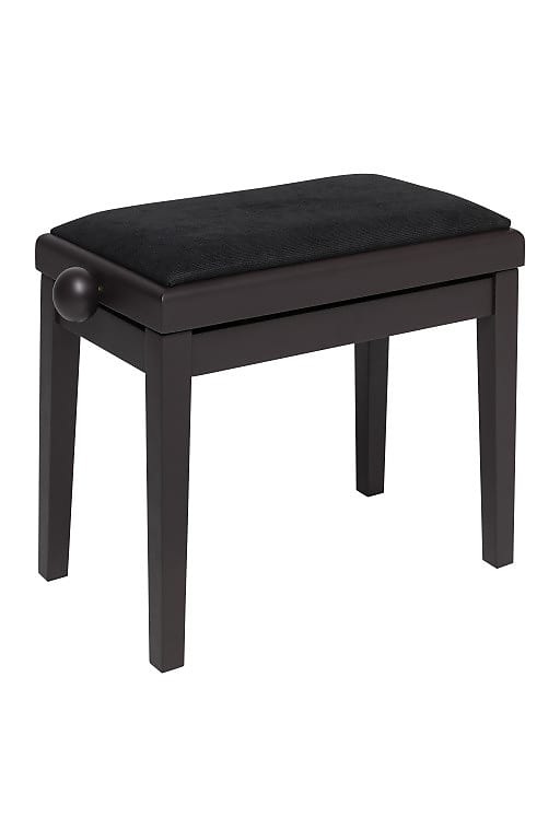 STAGG Matt piano bench rosewood colour with black velvet top image 1