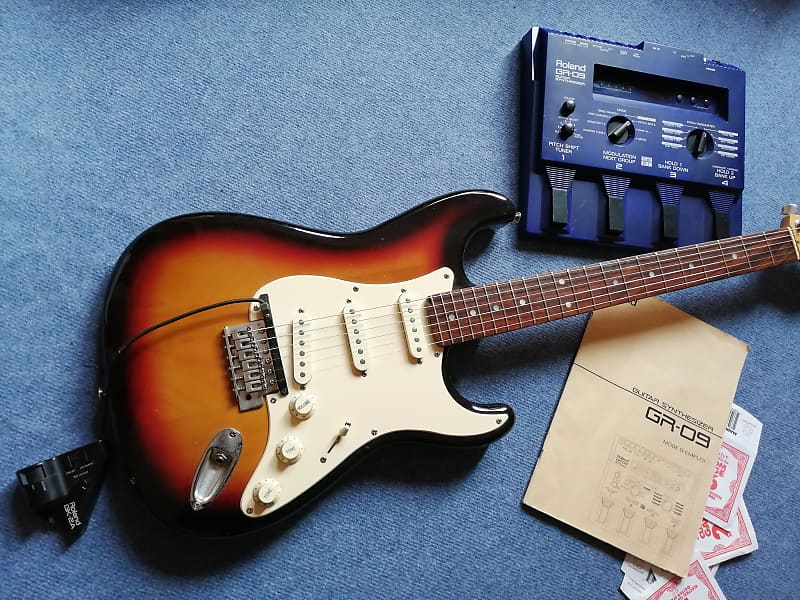 Eagle Strat 1990's (Made in Japan)+Roland GR09 Guitar Synth+GK-2A midi pickup image 1