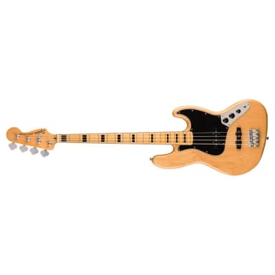 Squier Classic Vibe '70s Jazz Bass 4-String Right-Handed Electric Guitar with Maple Fingerboard and Tinted Gloss Urethane Maple Neck (Natural) image 2