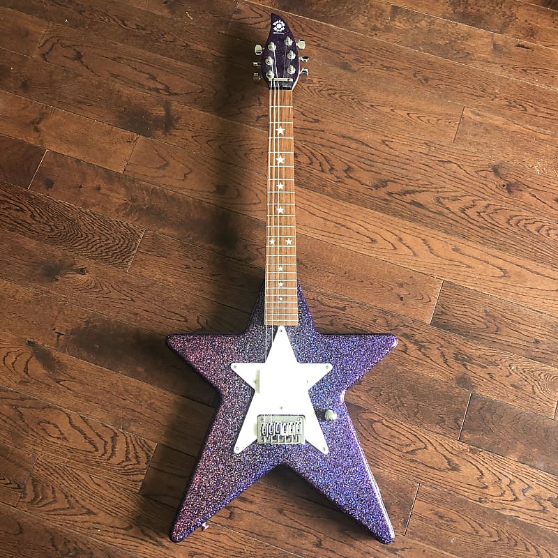 Daisy Rock Atomic Purple Star Sparkle Electric Guitar | Reverb
