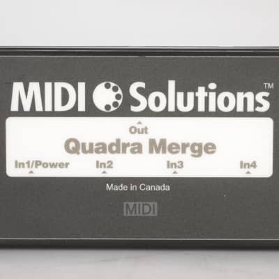 MIDI Solutions Quadra Merge 4-In 1-Out MIDI Message Combiner w/ 4 Cables #38700 image 2