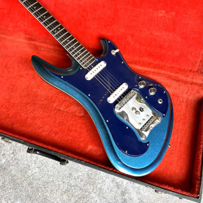 Guyatone Sharp 5 1970 - Electric blue sparkle original vintage MIJ Japan bizarre LG-350t MOT image 2